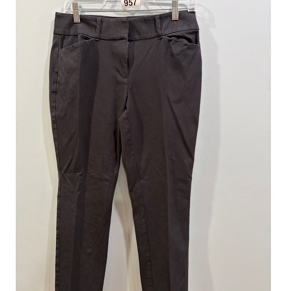 Loft Outlet Womens Curvy Skinny Ankle Pants Black Stretch Trousers Size 4